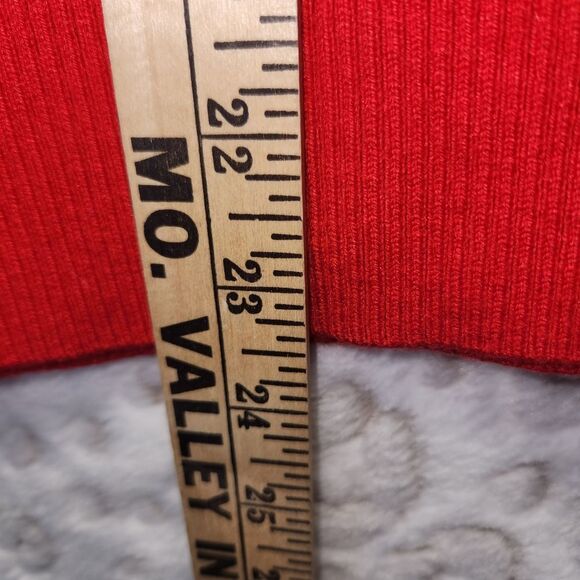 GAP Red Merino Wool Blend Split Side Seam Crewneck Sweater XSMALL - Picture 8 of 9
